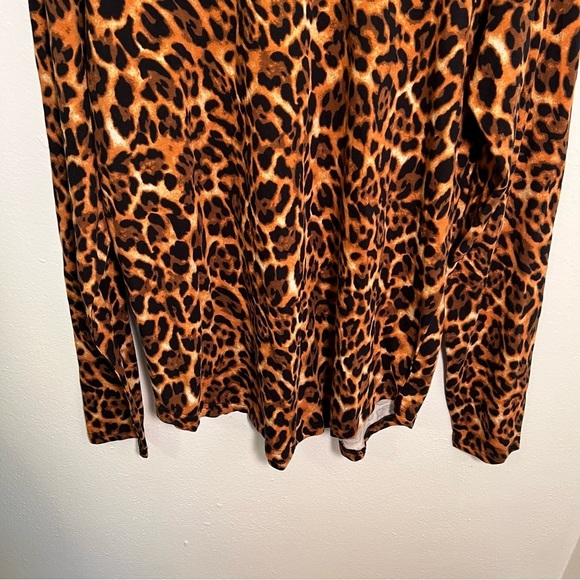 Natori Animal Print Long Sleeve T-Shirt M - Picture 6 of 11